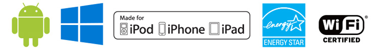 ZD600 Series Desktop Printers Spec Sheet Compatible Icons: Android, Windows, iPod, iPhone, iPad, Energy Star, Wi-Fi Certified