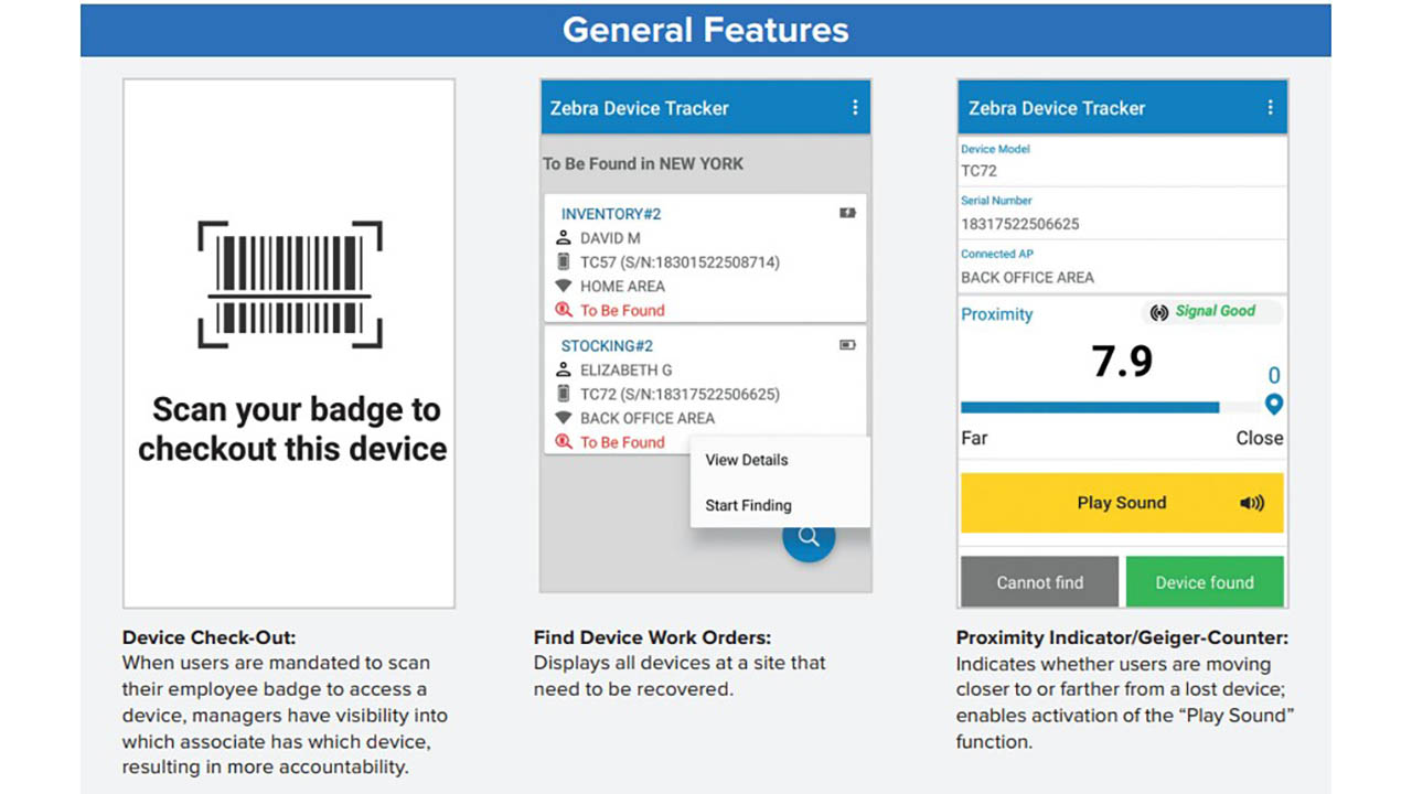 Zebra's Device Tracker dashboards